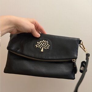 Black Leather Clutch Bag